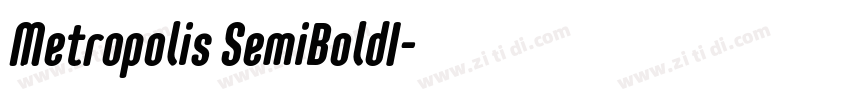 Metropolis SemiBoldI字体转换